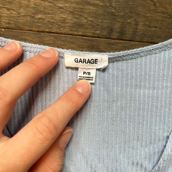 Light blue crop top front cross - Picture 3 of 3